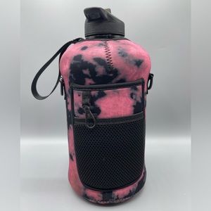 Hydrarank Capsule 2.2L 74oz Half Gallon Water Bottle Insulated Sleeve Straw Lid